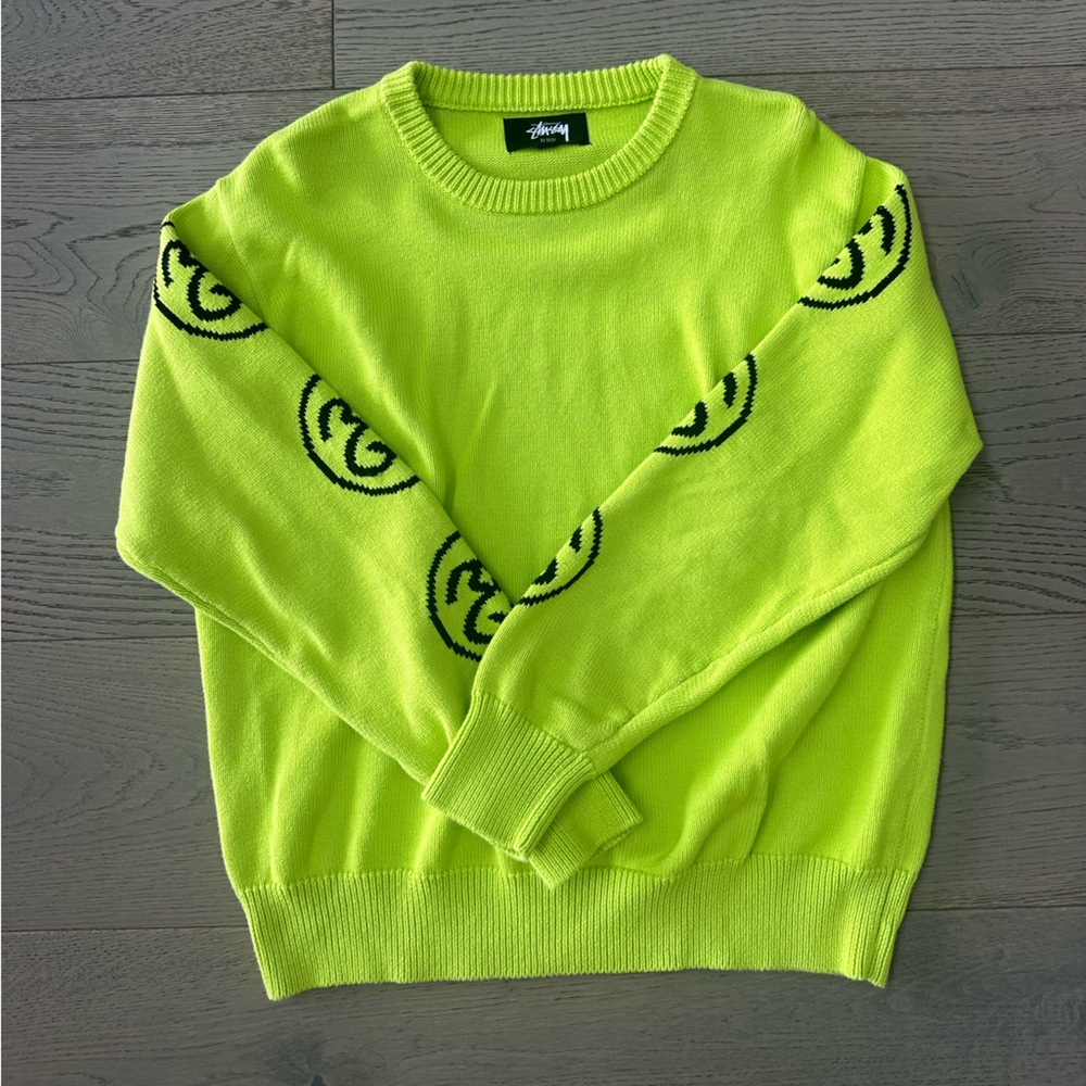 Lime Green Stussy Sweater